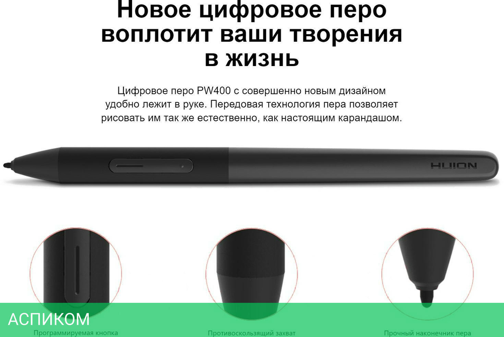 Графический планшет Huion Inspiroy Black (RTS-300)