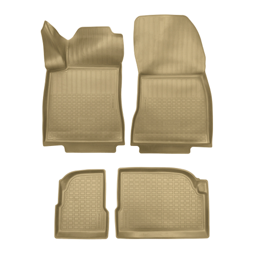 Ковры в салон Norplast/Unidec для Mercedes-Benz GLB I в кузове X247 (2019-) Полиуретан, Бежевый, 3 ряд, арт.NPA00-C56-512-B