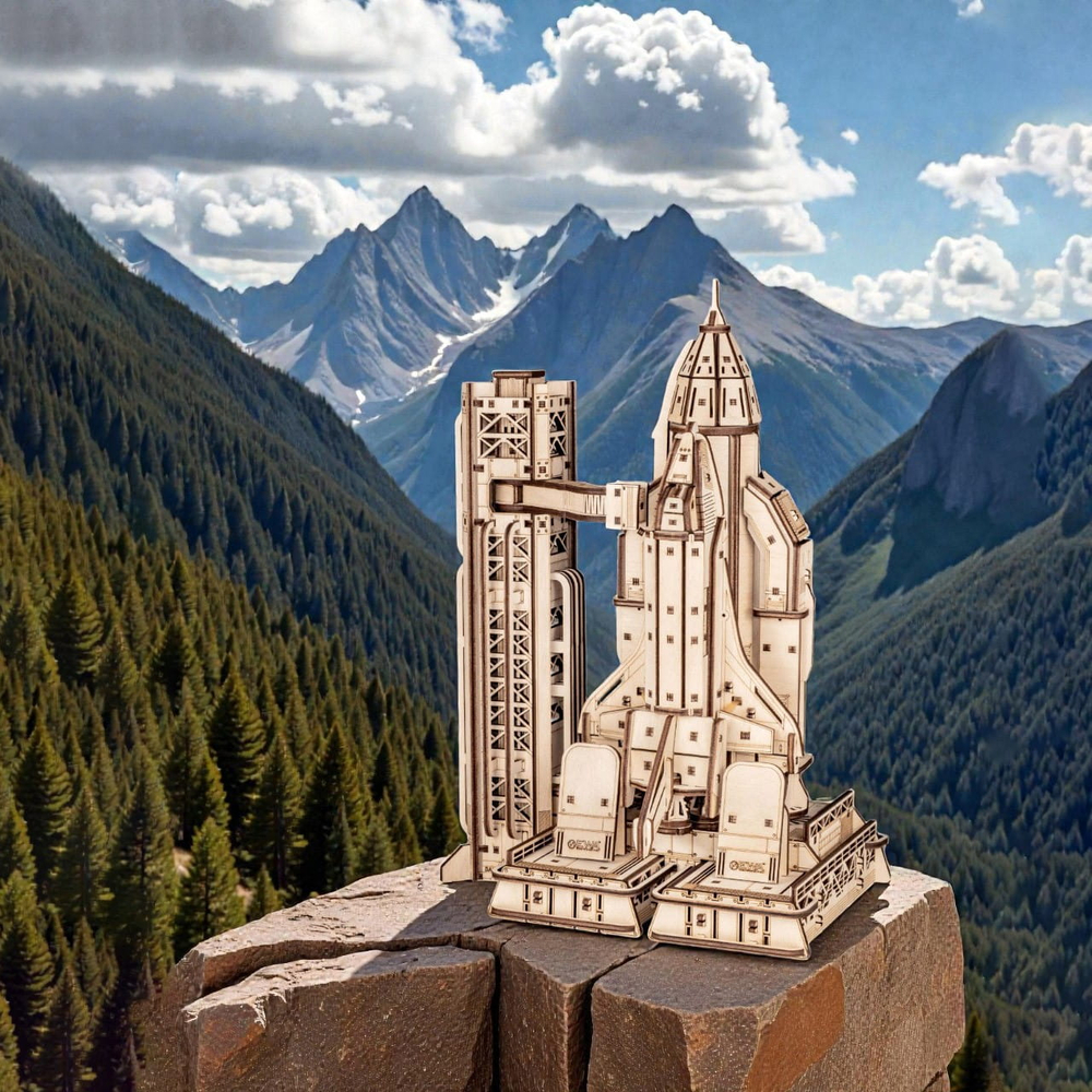 Деревянный конструктор Космический корабль Шаттл (EWA)