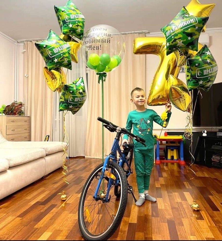 Воздушные шары камуфляжные звезды №2558