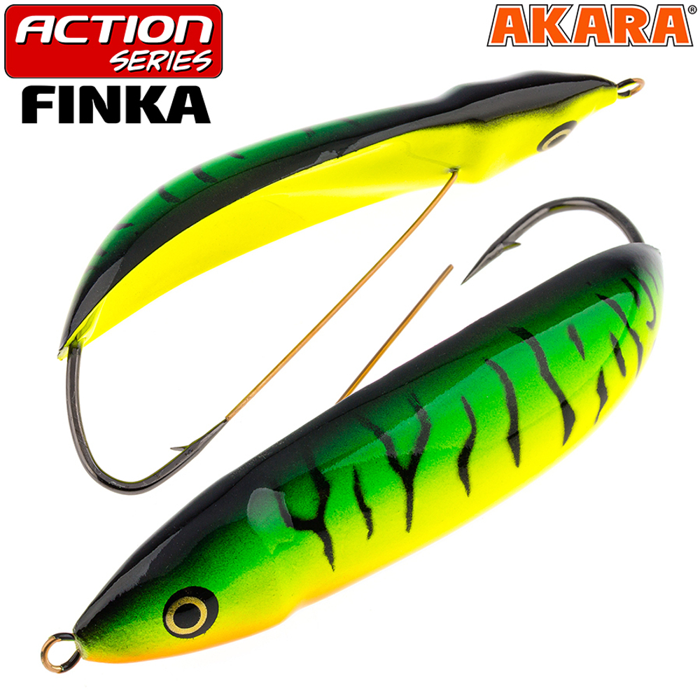Блесна колебалка незацепляйка Akara Action Series Finka 80S 21 гр. A68