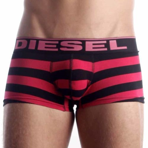 Мужские трусы хипсы фуксия  в черную полоску Diesel  Stripe