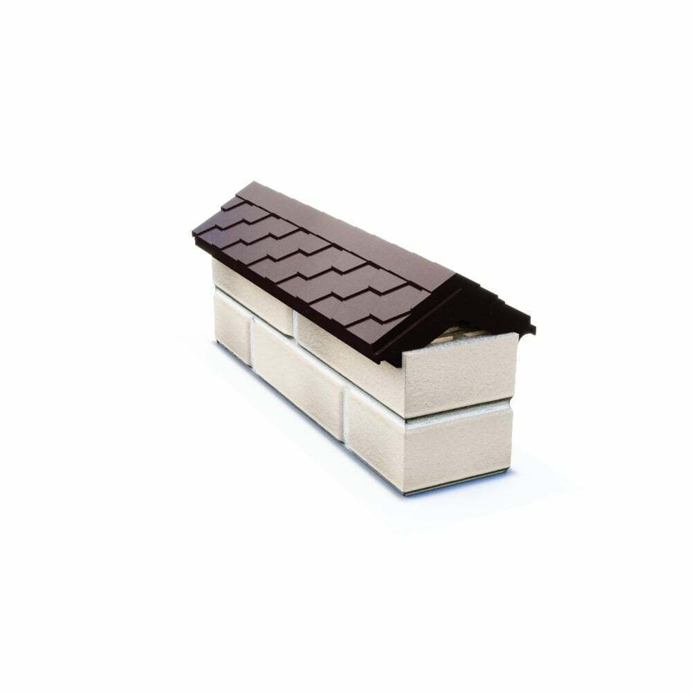 Парапет полимеркомпозитный Everest 130мм (0,5 кирпич) коричневый