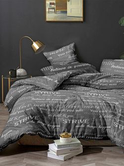 Простынь полисатин Simple House "Strive" 240x215 см