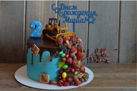 Торт с бульдозером №1055