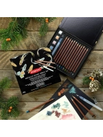 Подарочный набор карандашей и акварельных красок