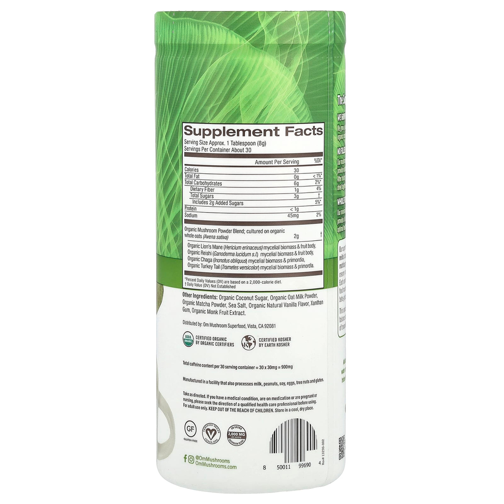 Om Mushrooms, Смесь грибов матча и латте, 240 г (8,47 унции)