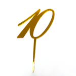 Топпер акриловый "Цифра юбилейная 10"