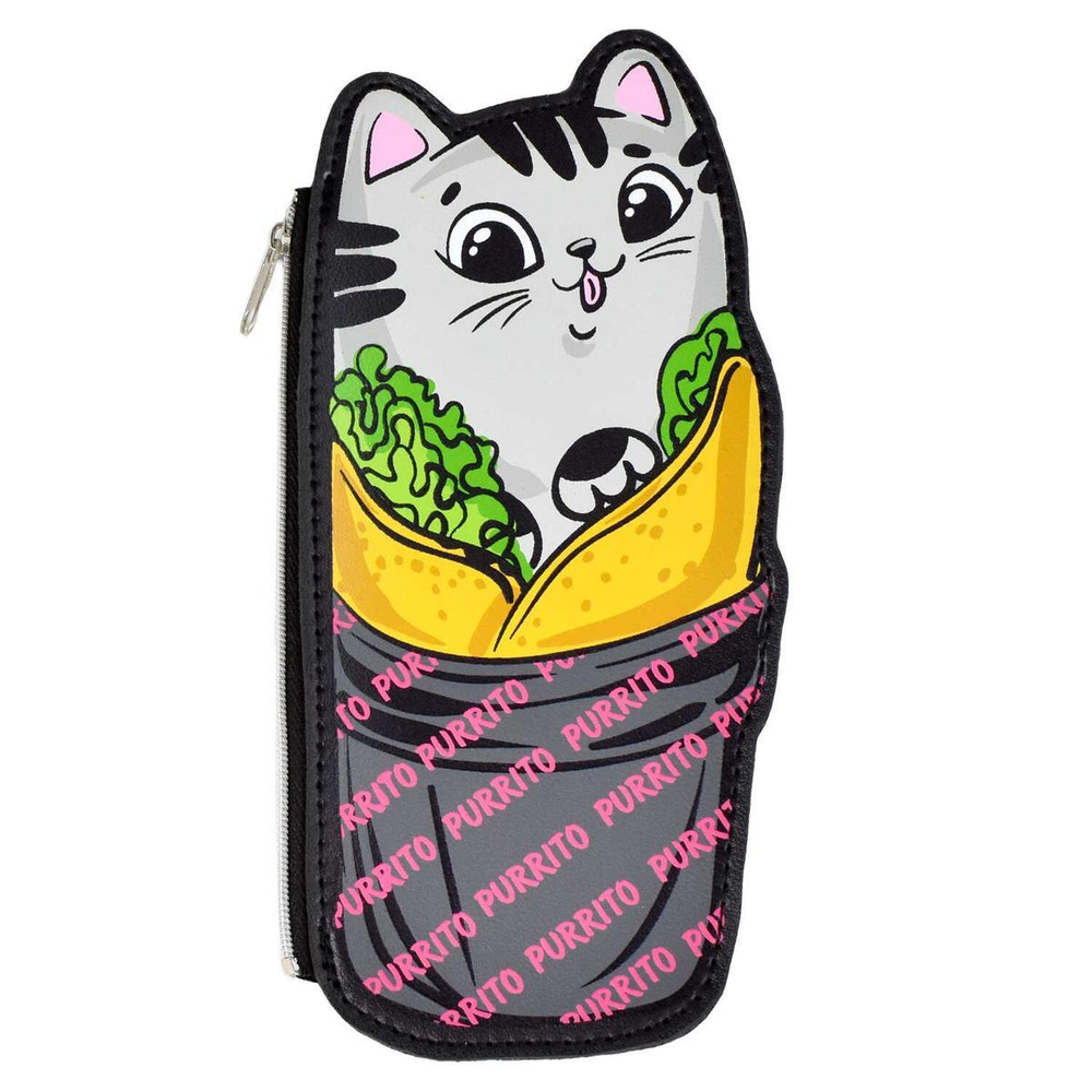 Пенал 1 отд. 10*21см молния "Кот" (Феникс+)