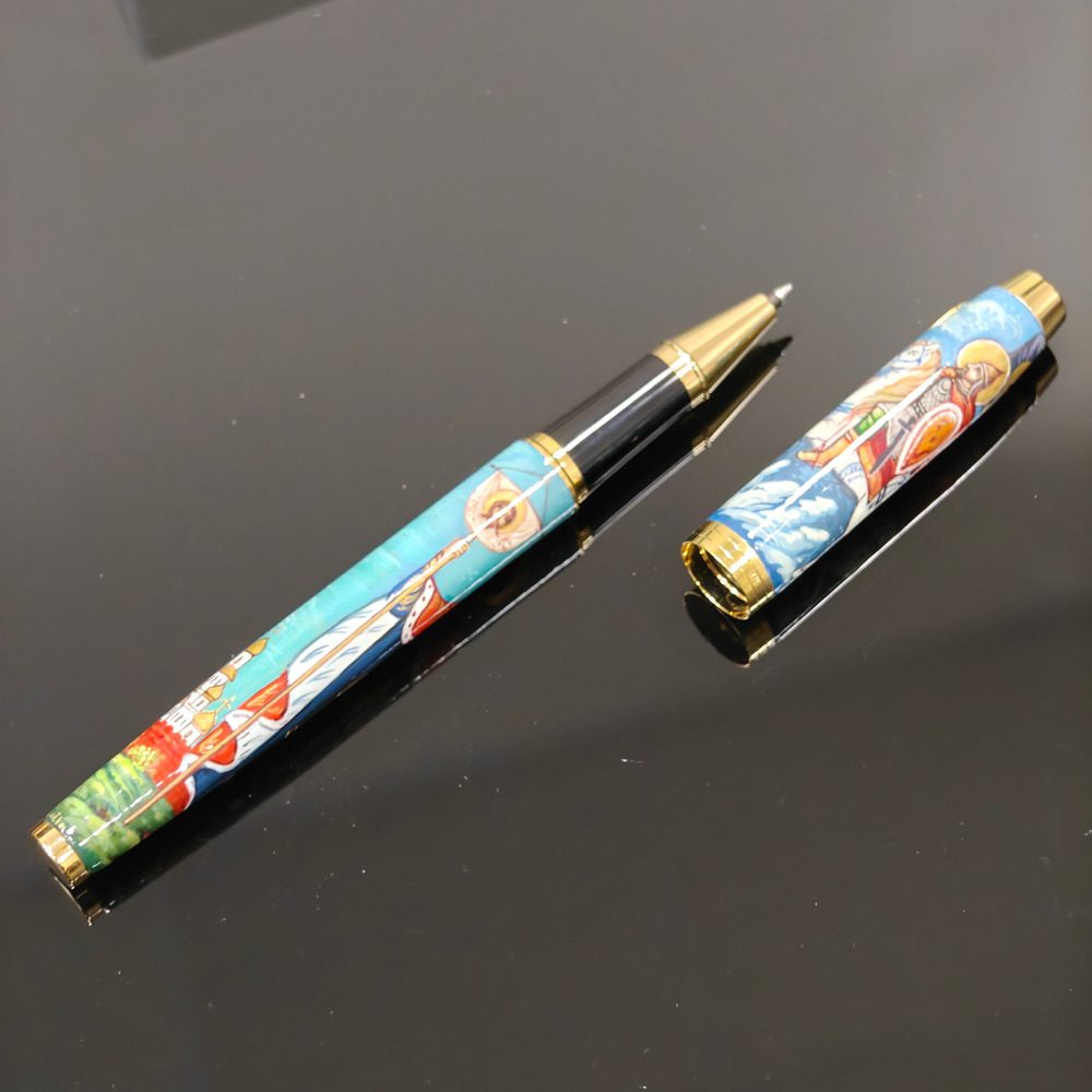 Ручка с ручной росписью Палех "Александр Невский"