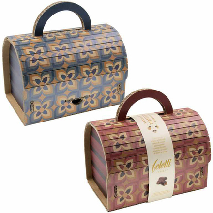 Конфеты Фелетти Сундук Келли из молочного и темного шоколада с апельсиновым ореховым кремом и кремом амеретто / Fеletti Bauletto Kelly 300г