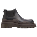 Bottega Veneta Tire Chelsea Leather Patchwork Ankle Length Chelsea Boots 5.5cm Men"s Black
