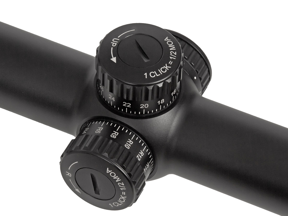 Прицел Gaut Obsidian 1-8x24, сетка 62 (Half MD), 1/2 МОА