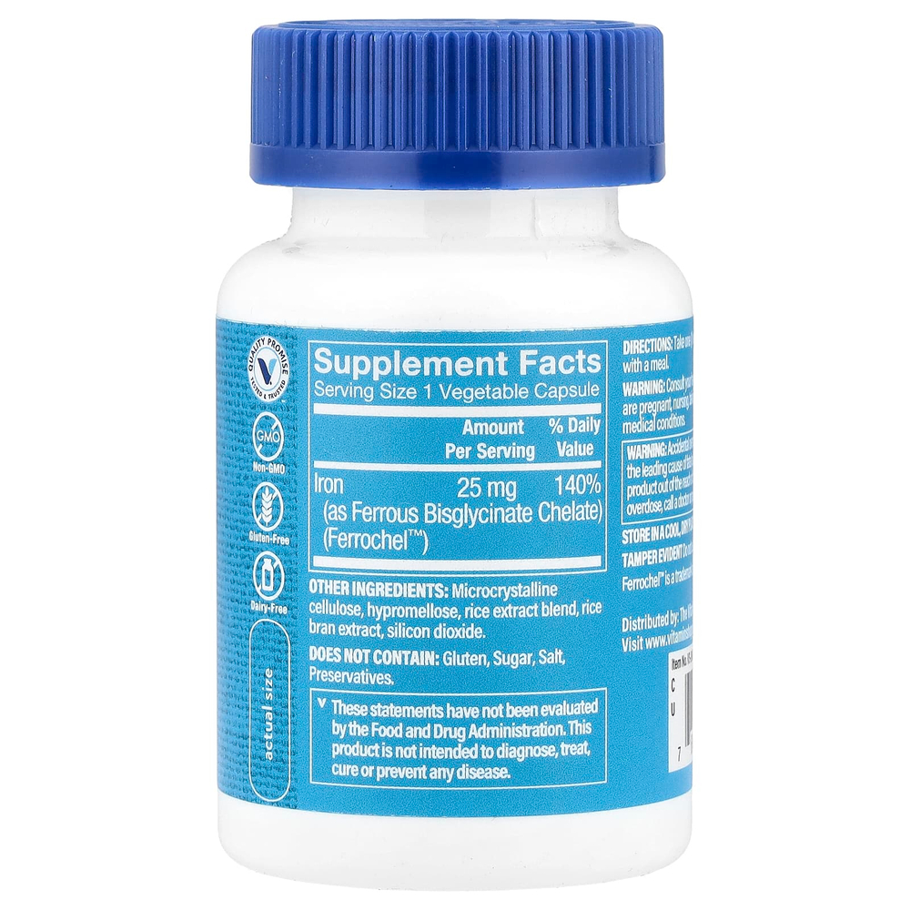 The Vitamin Shoppe, Comfort Iron®, 25 мг, 90 растительных капсул
