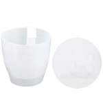 Кашпо для цветов пластиковое 2,8л d-17см «Грация» со вставкой прозрачный