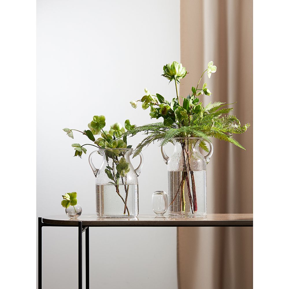 Ваза для цветов Flowi, 25 см, прозрачная