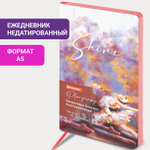 Ежедневник недатированный А5 (138х213 мм) BRAUBERG VISTA под кожу гибкий 136 л. "Ballet" (2 штуки в упаковке)