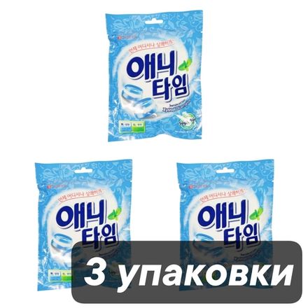 Леденцы Lotte Anytime Bluemarine без сахара 60 г, 3 шт