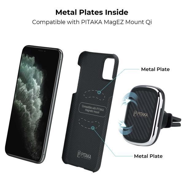 Чехол Pitaka MagEZ Case для Apple iPhone 11 Pro Max (Black/Gray Plain)