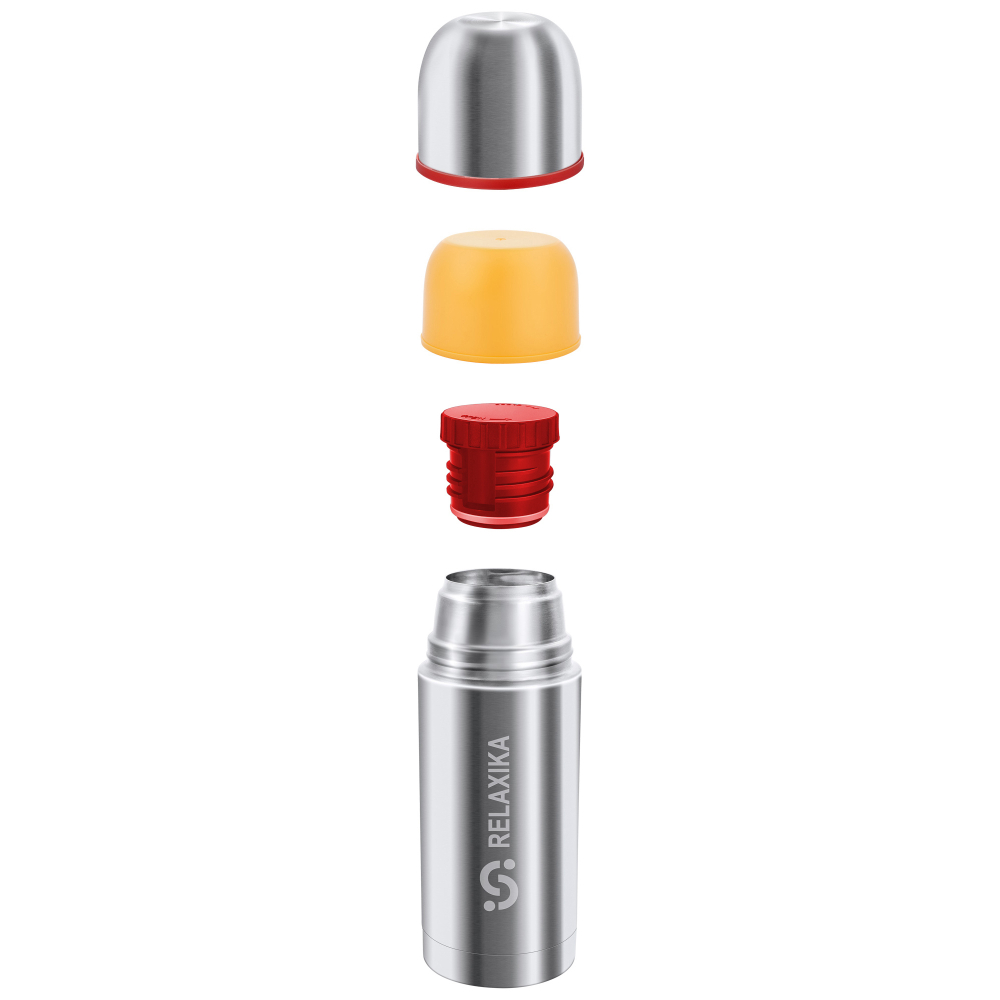 Термос Relaxika 102 (0,5 литра) в термочехле, стальной