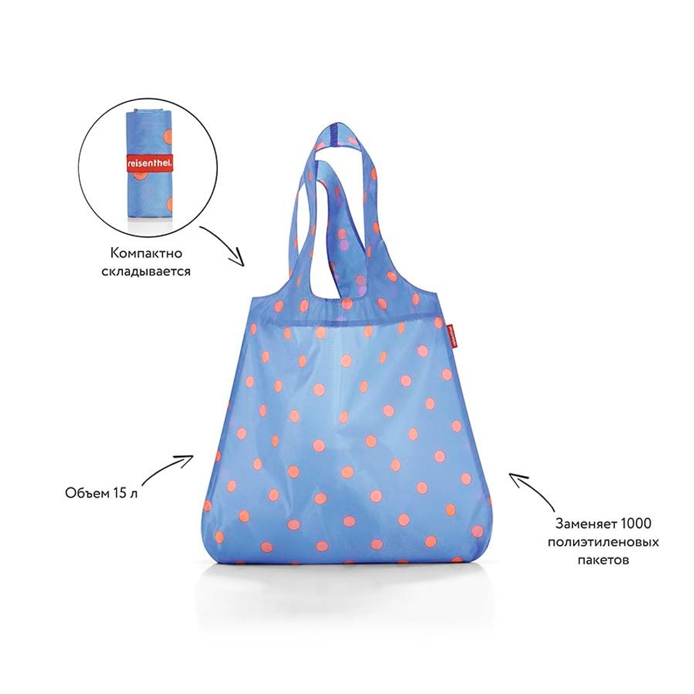 Сумка складная mini maxi shopper azure dots