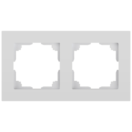 Рамка для розеток и выключателей Intro Accent 6-502-01 на 2 поста, СУ, белый