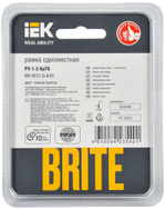 BRITE Рамка 1 -местная РУ-1-2-БрТБ стекло темная бронза IEK