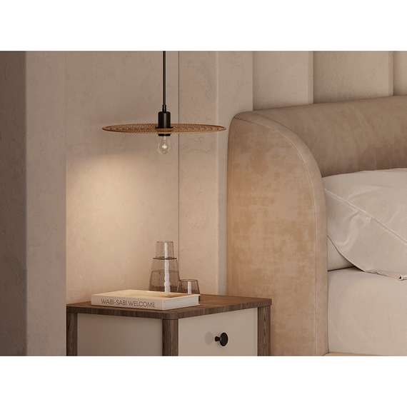 Светильник подвесной vinger, D42х8 см, бежевый