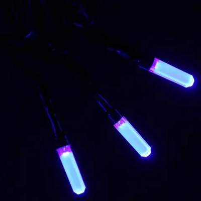 Гирлянда для дома «Кристаллы» 16,0 м 180 ламп LED черный пров.,8 реж.,IP-40, Синий (возможность соединения)