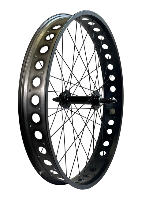 Колесо заднее 26" TRIX ал. черн., Fat Bike, ДИСК трещ. гайка, черн., спица черн.