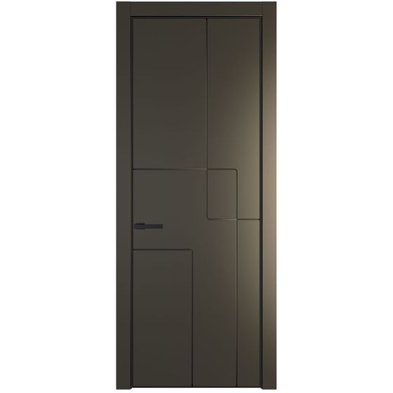 Фото межкомнатной двери эмаль Profil Doors 3PE перламутр бронза глухая кромка чёрная
