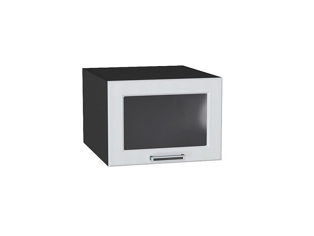 Шкаф верхний горизонтальный остекленный глубокий Прага