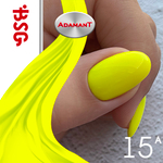 Цветной жёсткий гель-лак Adamant №15А - Жёлтый неон (8 мл)
