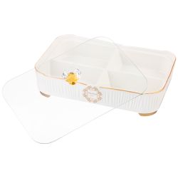 МЕНАЖНИЦА LEFARD "HERBAL" 4 СЕКЦИИ 31*22*11 СМ СО СТЕКЛЯННОЙ КРЫШКОЙ (КОР=6ШТ.)