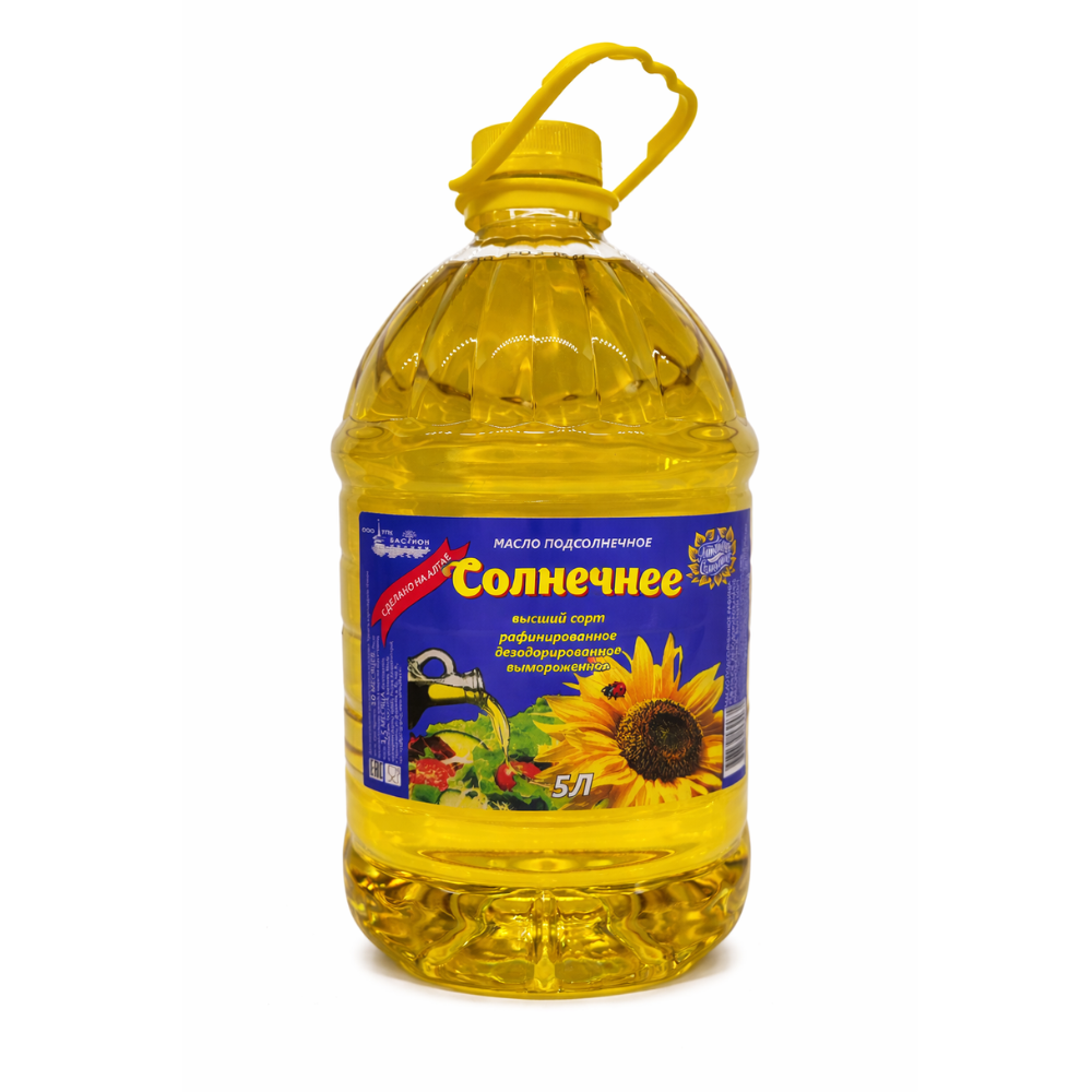Масло подсолнечное Солнечное 5 л