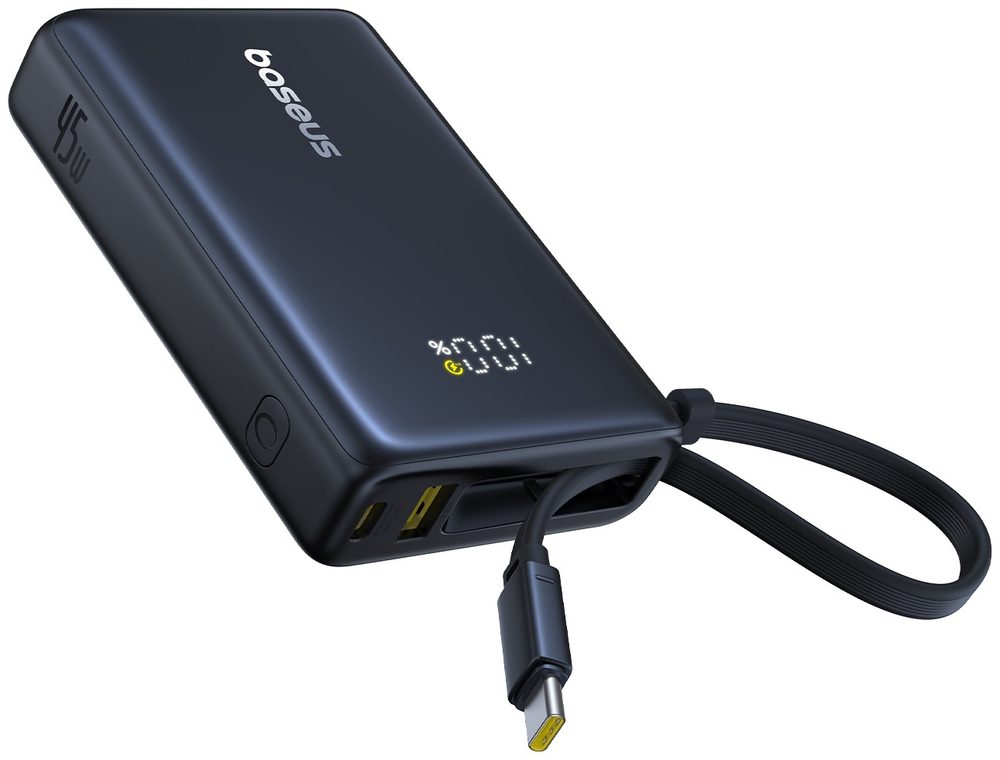 Внешний аккумулятор Baseus PicoGo 2C+U 45W 10000 мАч черный