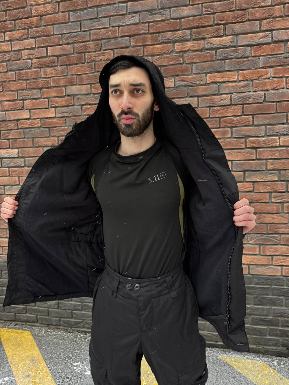 Костюм горка 6 флис осень-зима / черный