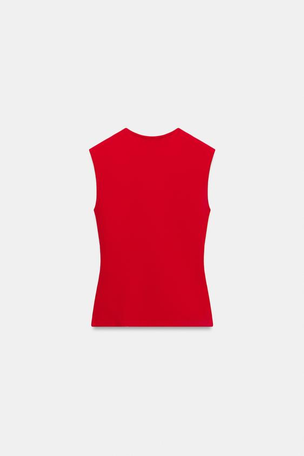 ZARA ФУТБОЛКА БЕЗ РУКАВОВ, КРАСНЫЙ