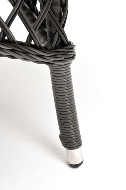 "Эспрессо" плетеный круглый стол, диаметр 150 см, цвет графит