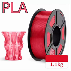 Пластик JAYO - PLA\1.75\1.1кг - Прозрачный красный