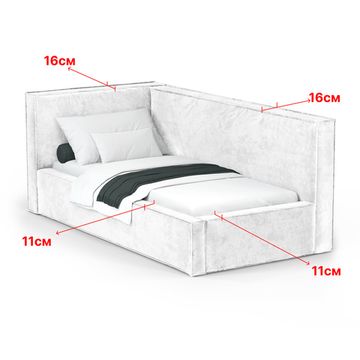 Кровать Bever ЛЕВАЯ 90 с  подъемным механизмом Nebby 300