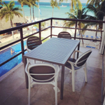 Стол пластиковый обеденный Nardi Cube 120x70, тортора