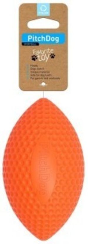 Игровой мяч-регби для апортировки PitchDog SPORTBALL оранжевый