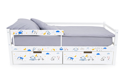 Детская кровать тахта Бельмарко Svogen белый барашки