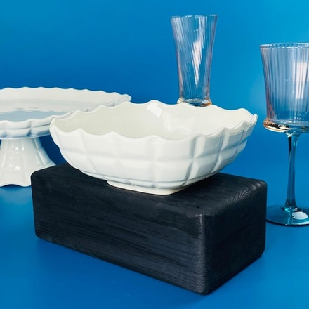 Lenardi 163-054 Квадратный салатник 18см КОРНЕЛИЯ в под.уп.(х36) Фарфор