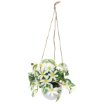 Цветочная композиция «Верона» 16см подвесная в горшке, белые цветы
