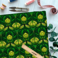 Ткань Барби зеленая аркада