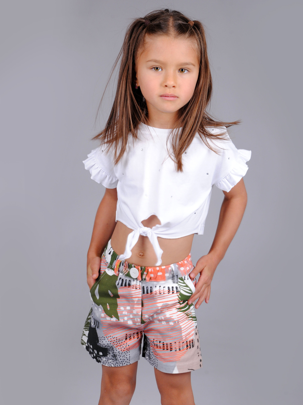 Шорты джинсовые для девочки 2-8 лет Fleur de Vie