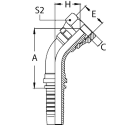 Фитинг DN 20 BSP (Г) 3/4 (45)