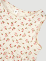 Комплект Mjölk (топ и брюки) Розовые цветочки